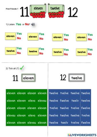 First Friends 1 - Eleven, twelve 2