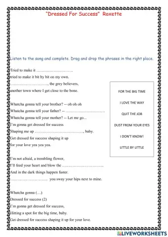 -Dressed for success-