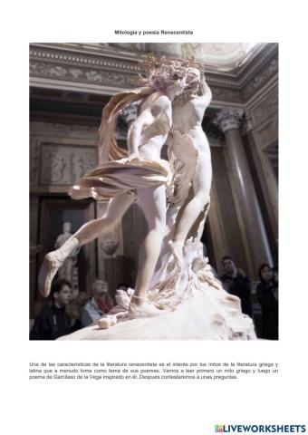 Mitología y poesía renacentista