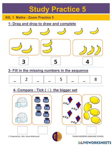 Maths - Practice 5 - KG1