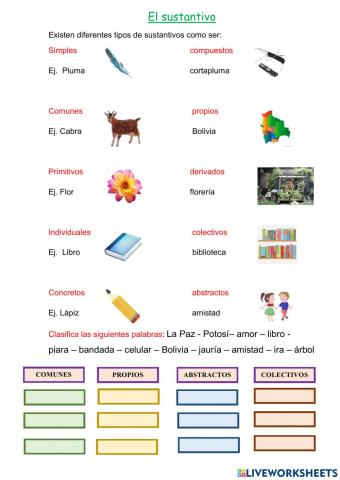 El sustantivo