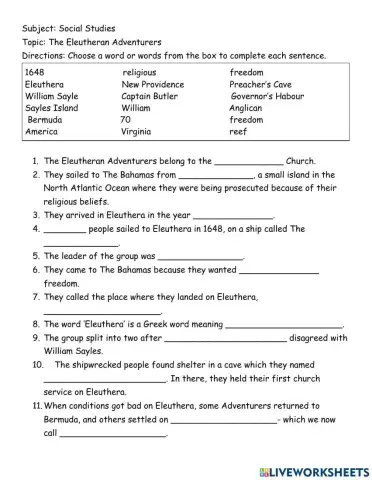 The Eleutheran Adventurers