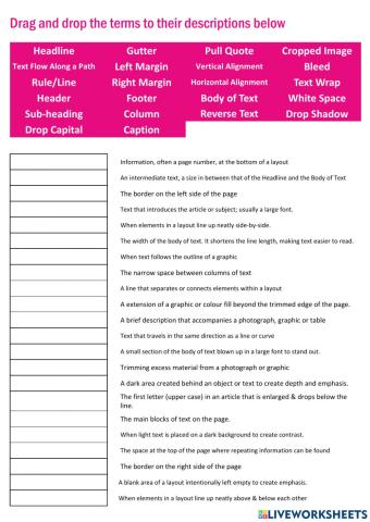 DTP - Terminology structured sort
