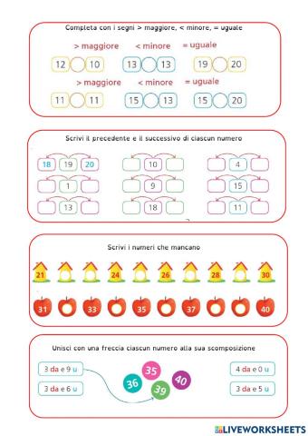 ordinare numeri