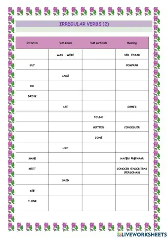 Irregular verbs2