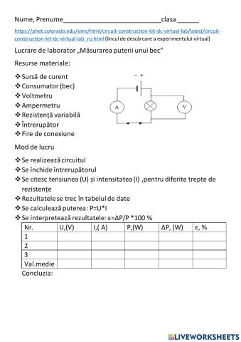 Lucrare de laborator
