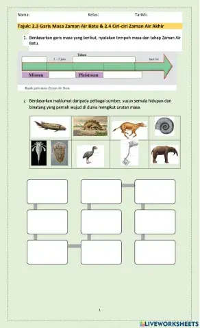 Garis masa Zaman Air Batu & Ciri-ciri Zaman Air Batu Akhir