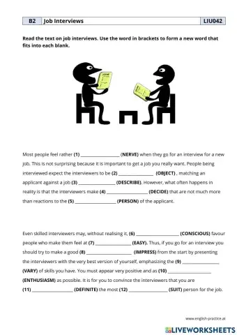 B2. Word Formation I - Job Interview