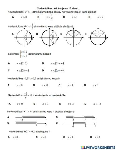 Atkārtojums. Nevienādības.