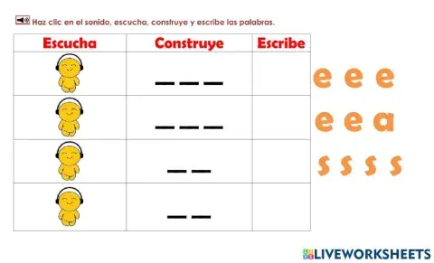 Escucha, construye, escribe EseEsaEsSE 2