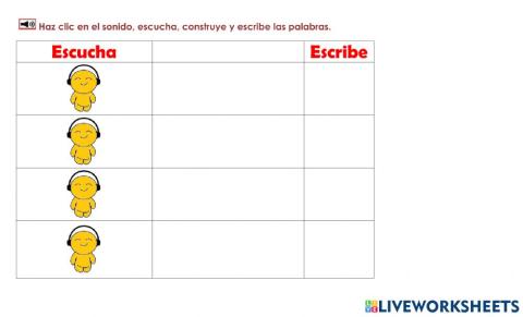 Escucha y escribe EseEsaEsSE