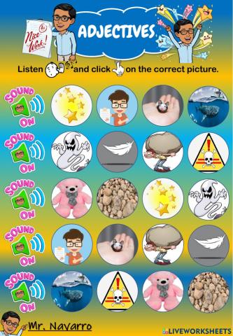 Adjectives 2 (Listen and click)
