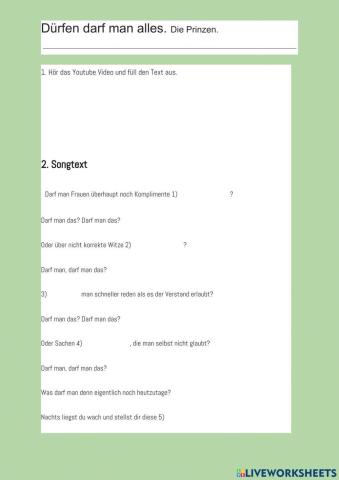 Dürfen darf man alles