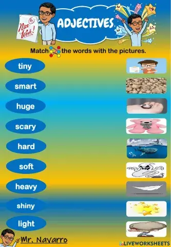Adjectives 2 (Match the words with the pictures)
