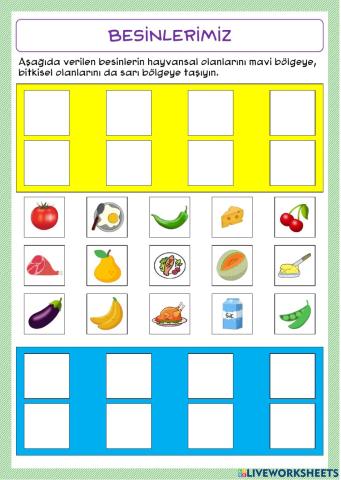 Hayat bilgisi-Sağlıklı besinler