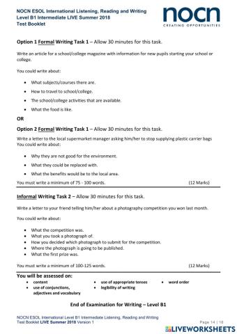 Nocn b1 -a 2018 writing