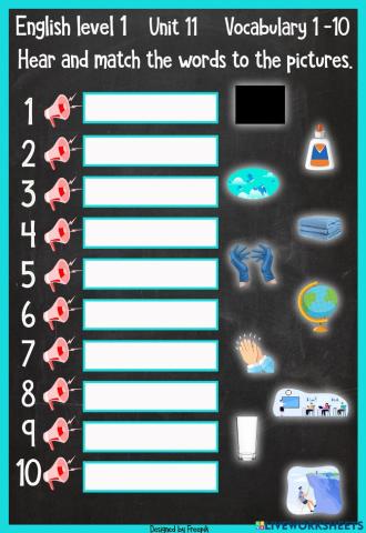 Unit 11 match vocabulary 1-10