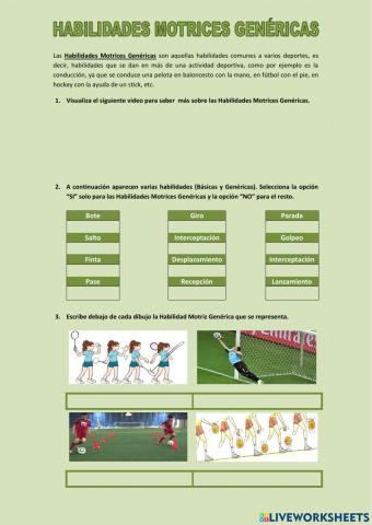 Habilidades Motrices Genéricas