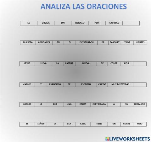 Analizar frases morfológicamente