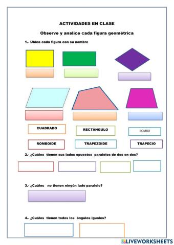 Paralelogramos y no paralelogramos