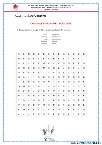 Comidas típicas del Ecuador