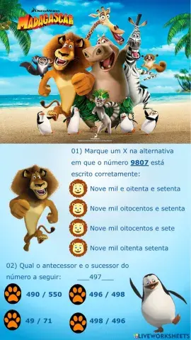 Atividade - números naturais