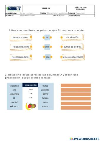 Conjunciones y preposiciones