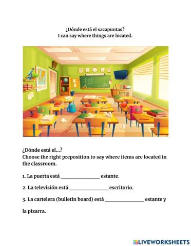 Las preposiciones de lugar