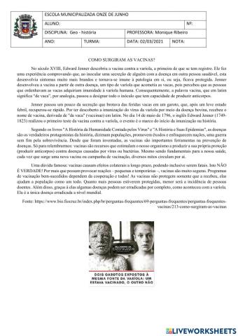 Como surgiram as vacinas?