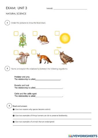 Unit 3. our planet's biosphere.