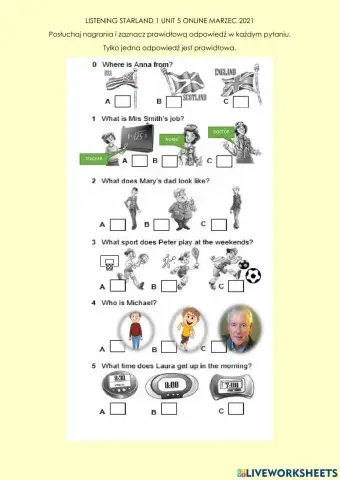 Starland 1 module 5 listening