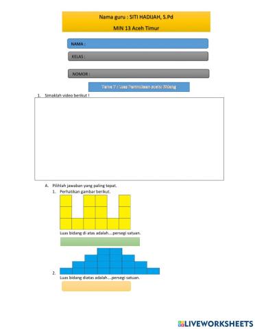 LKPD Menghitung luas permukaan bidang