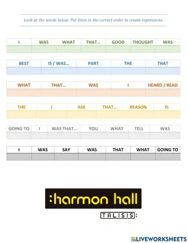 Expressions for reasons and ideas.