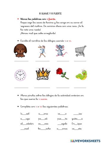 R fuerte y r suave