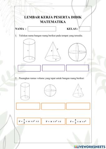 Bangun Ruang Sisi Lengkung