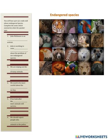 Endangered species
