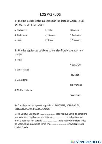 Los prefijos