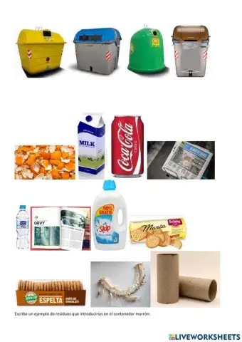 Recicla y une con flechas