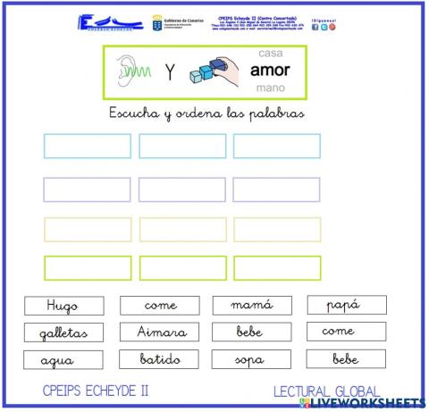 Lectura Global. Escuchar frases 1