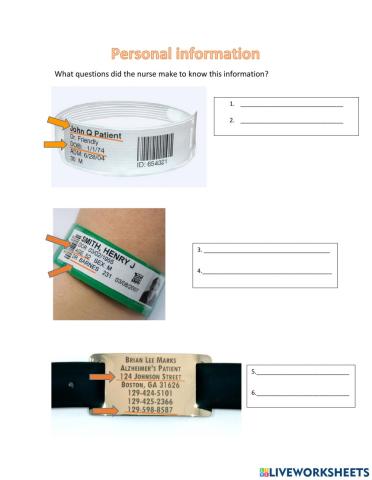 Personal information