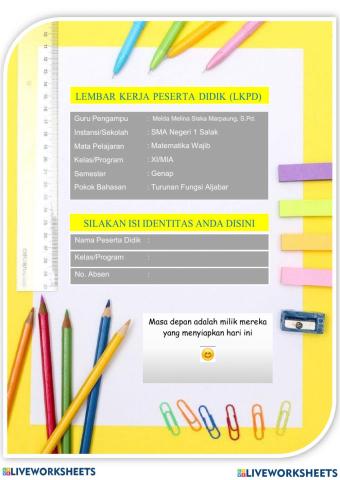 LKPD TURUNAN FUNGSI ALJABAR