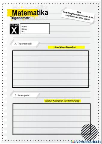 Trigonometri Kelas X SMK