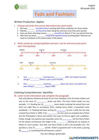 6th-Unit 1-Review and Evaluation