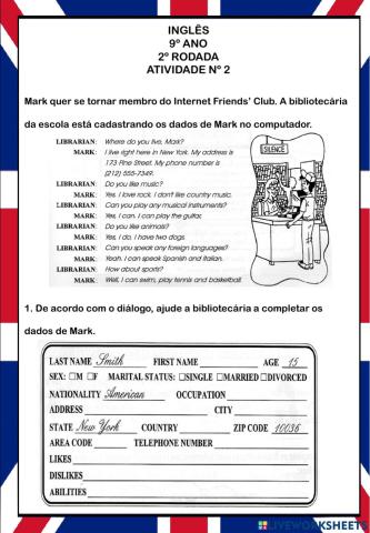 9º ano - 2º rodada - Atividade nº 2 - E.M. Dr. Ricardo Augusto de Azeredo Vianna