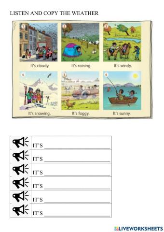 Listen and copy the weather