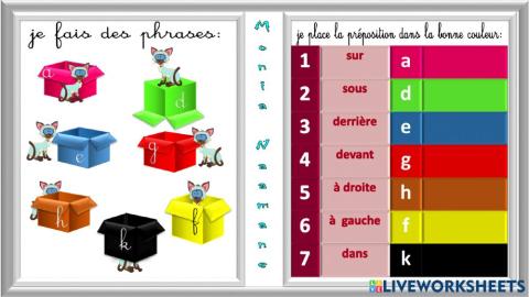 Jouons avec les prépositions de lieu