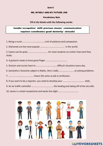 JOBS - Vocabulary Quiz