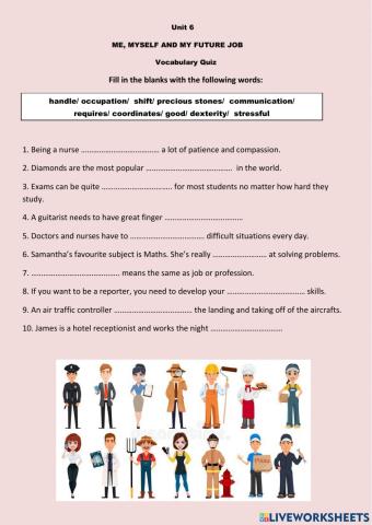 JOBS - Vocabulary Quiz