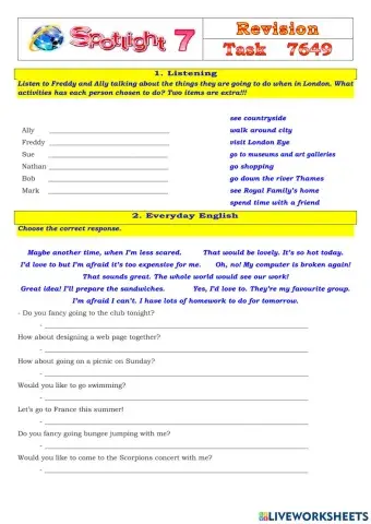 Spotlight 7 Task 7649