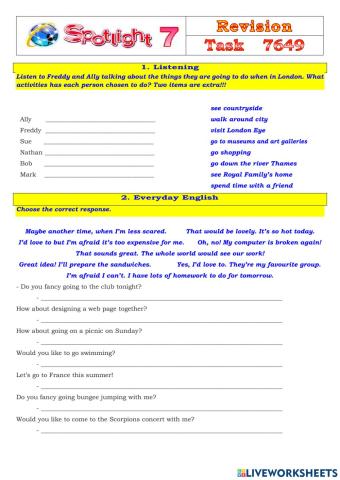 Spotlight 7 Task 7649